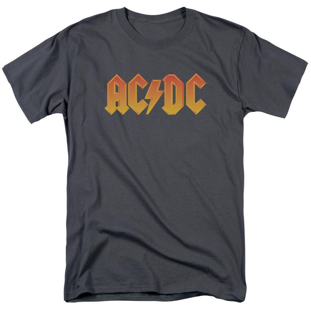 Acdc Logo Adult 181 T Shirt Charcoal